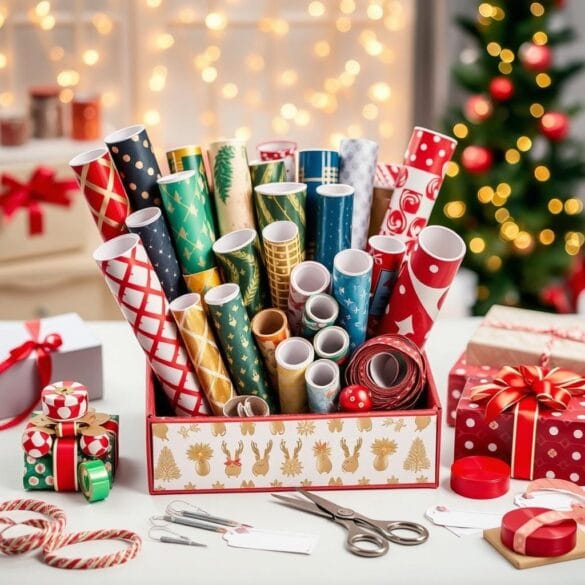 Rangement papier cadeau
