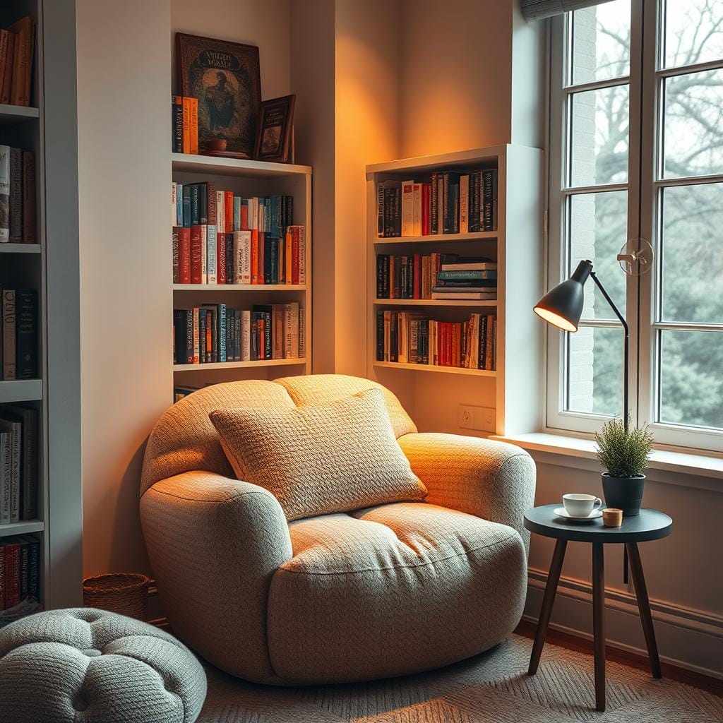 Fauteuil coin lecture confortable
