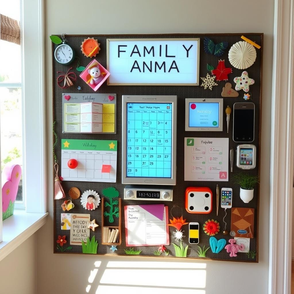 Planning mural DIY technologique