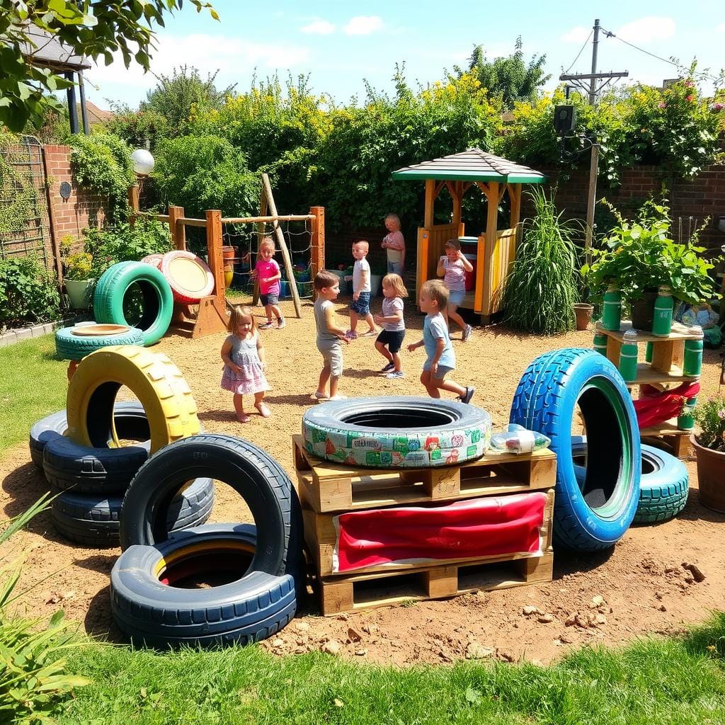 Aire de jeux recyclage enfants