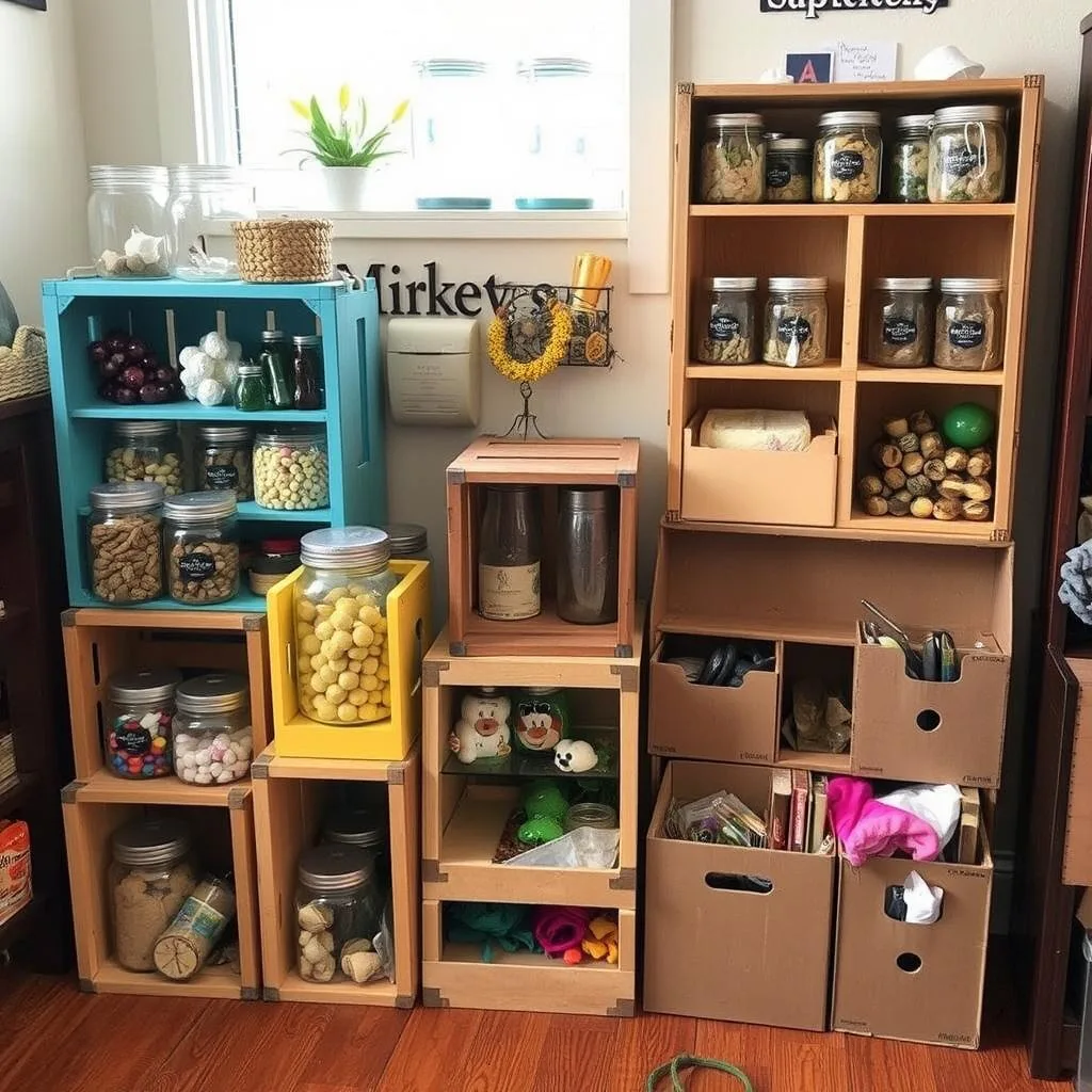 Idées rangements recyclés créatifs