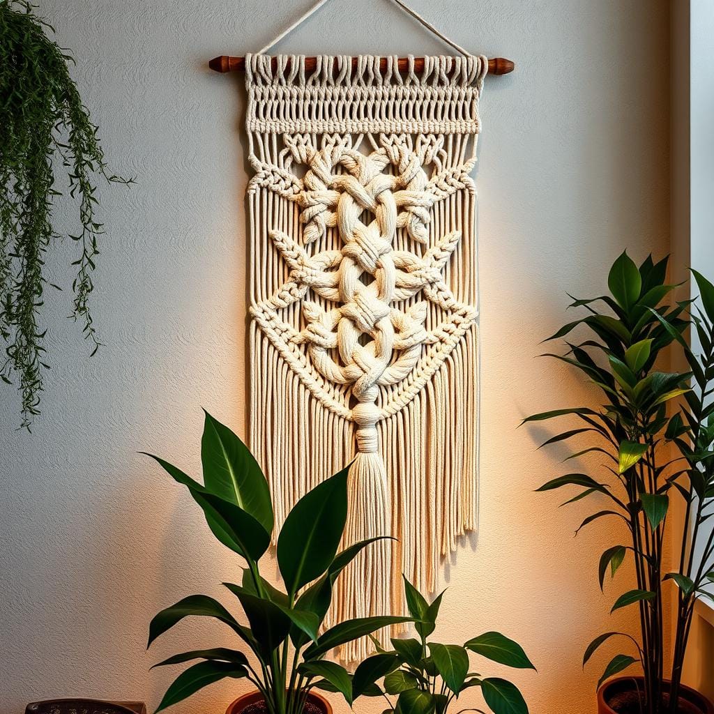 Macramé décoratif moderne