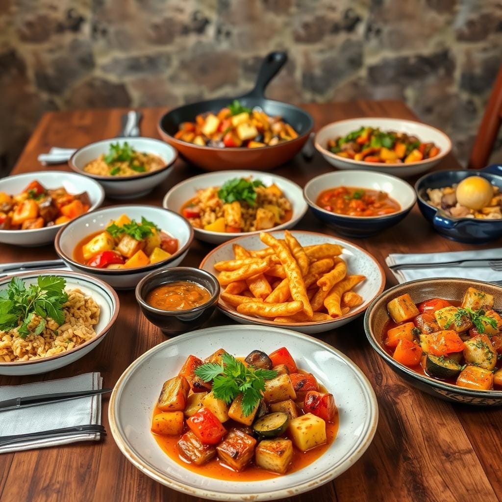 Plats uniques délicieux