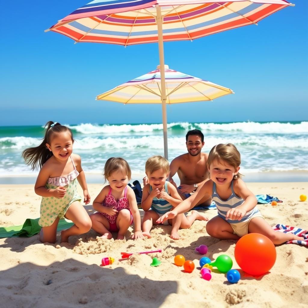Vacances en famille heureuses