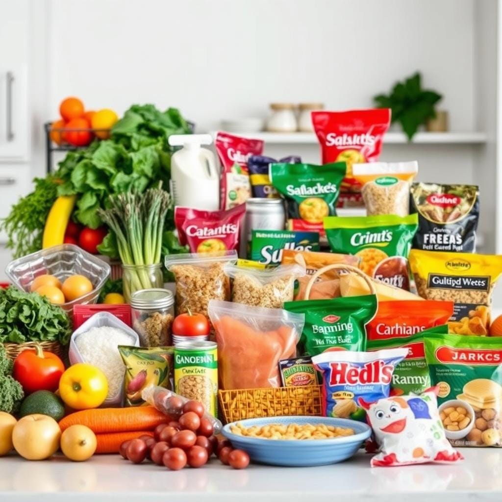 Catégories de produits pour liste de courses