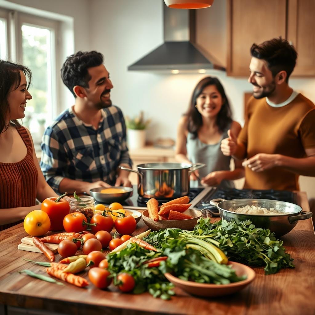 Dîner en famille cuisine rapide